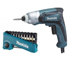Шуруповерт MAKITA TD 0100 в кор. + Акция (набор насадок) (230 Вт, патрон внутр. шестигр. 1/4