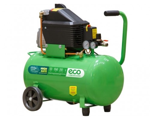 Компрессор ECO AE-501-4 коаксиальный (260 л/мин, 8 атм, коаксиальный, масляный, ресив. 50 л, 220 В, 1.80 кВт)