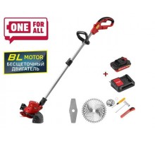 Триммер аккум. WORTEX TB 3018 AT ALL1 XLT SET БЕСЩЁТ.ДВИГ., 18В, 1 акк., 2 Ач, шир.скаш.300 мм ле (телескоп.штанга, рег.угол 0-60°)