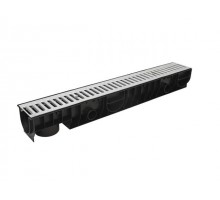 Лоток STANDART 100.125 h129  с решеткой стальной, Ecoteck, РБ (кл. А15)