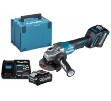 Аккум. углошлифмашина MAKITA XGT GA 012 GM 201+ АКЦИЯ (1 аккумулятор + зарядное) (40В, 115 мм, 8500 об/м, клав. (2x4.0Ач,DC40RA,Makpac4))