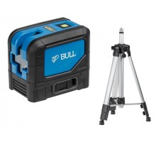 Нивелир лазерный линейный BULL LL 2301 P со штативом в кор. (проекция: 2 плоскости 120°,180°, до 30 м, +/- 0.3 мм/м, резьба 1/4