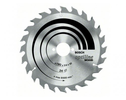 Диск 190х30 24 зуба OPTILINE (Bosch)