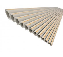 Труба ПП базальтоволокно 20x2,8 SDR 7,4/S3,2, PN28 сер. 2м, FV Plast