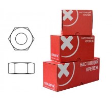 Гайка М16 шестигр., цинк, кл.пр. 6, DIN 934 (40 шт в карт. уп.) STARFIX
