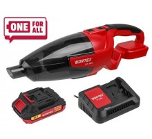 Аккум. пылесос WORTEX CVC 1860 в кор. SET ALL1 XLT 18 В, автомобильный, 1х2А*ч (18 В, автомобильный, С АКБ 2 А*ч и ЗУ 2 А, 600 мл, 8 кПа, 11.7 л/с)