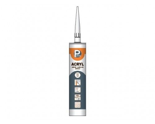 Герметик акриловый P PLUS Acryl (бел.) 280мл