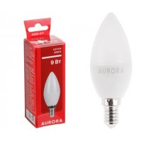 Лампа светодиодная C37 СВЕЧА 9Вт 230В E14 4500K AURORA