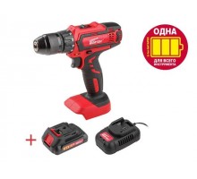Аккум. дрель-шуруповерт WORTEX BD 1825-1 DLi в кор. ALL1 +АКЦИЯ (аккумулятор и зарядное в комплекте) (18.0 В,  2 скор., 25 Нм, шурупы до 8 мм. Аккум.