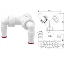 Колено с двумя штуцерами G1