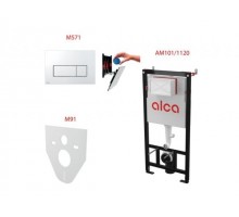 Инсталляционный сет 4 в 1 с кнопкой M571, Alca (Alcaplast)