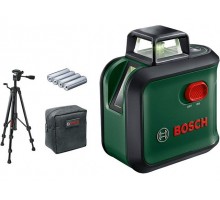 Нивелир лазерный линейный BOSCH Advanced Level 360 Set со штативом в кор. (проекция: крест, до 24 м, +/- 0.40 мм/м, резьба 1/4
