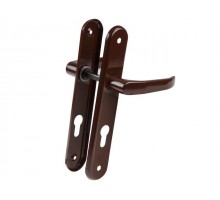 Ручка дверная LENOX 72WB на длинной планке (коричневый) (gamar)