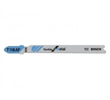 Пилка лобз. по металлу T118AF (1 шт.) BOSCH (пропил прямой, тонкий, для листового металла)