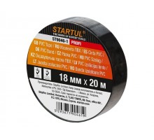 Изолента ПВХ 18ммх20м черная STARTUL PROFI (ST9046-1) (130 мкм)