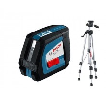 Нивелир лазерный BOSCH GLL 2-50 со штативом в кор. (проекция: крест, до 50 м, +/- 15 мм, резьба 1/4