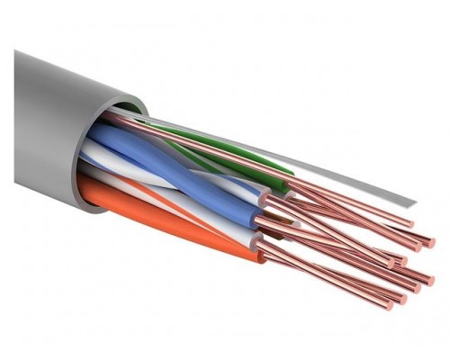 Кабель UTP 4PR 24AWG, CCA, CAT5e, PVC серый, (бухта 305 м) PROconnect LIGHT