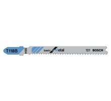 Пилка лобз. по металлу T118B (1 шт.) BOSCH (пропил прямой, тонкий, для базовых работ)