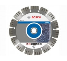 Алмазный круг 115х22 мм по камню сегмент. Turbo BEST FOR STONE BOSCH (сухая резка)