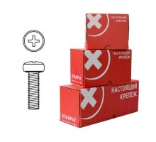 Винт М6х90 мм полусф. головка, цинк, DIN 7985 (50 шт в карт. уп.) STARFIX