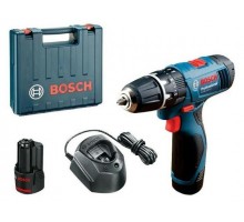 Аккум. ударная дрель-шуруповерт BOSCH GSB 120-LI в чем. (12.0 В, 2 акк., 2.0 А/ч Li-Ion, 2 скор., 28 Нм, шурупы до 7 мм, сверление в металле до 6 мм)