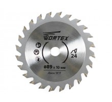 Диск пильный по дереву 89x10 мм 24 зуб. HS S024 W в блистере WORTEX