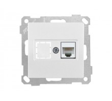 Розетка компьютерная 1xRJ45 (Cat5e) белая, ELITRA, MUTLUSAN