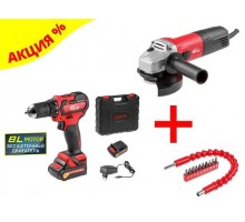 Аккум. дрель-шуруповерт WORTEX BD 1215-1 DLi в чем. + АКЦИЯ! ( -10% скидка на комплект и набор бит WORTEX FBS 11 в подарок!)