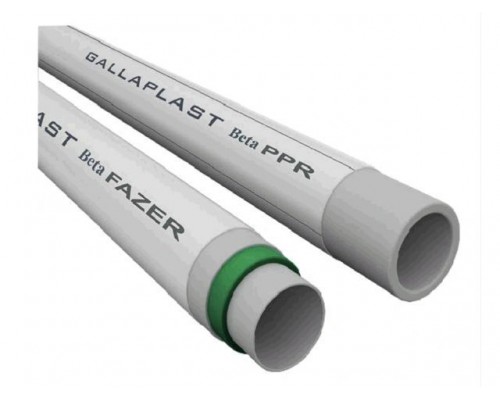 Труба ПП стекловолокно 20х2,3 PN25 SDR9/S4 серый (4 метра) GallaPlast