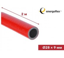 Теплоизоляция для труб ENERGOFLEX SUPER PROTECT красная 28/9-2м (Замена артикула - EFXT028092SUPRK-168)