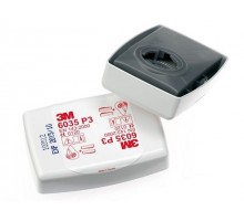 Фильтр 3М 6035 (2шт в уп.) (к маскам 6200, 6300\6500,750Х,6800,6900 Защита от твердых и жидких аэрозолей (от краски))