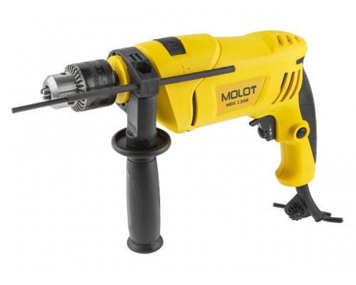 Дрель ударная MOLOT MDS 1308 в кор. (800 Вт, патрон ЗВП, 1 скор.)