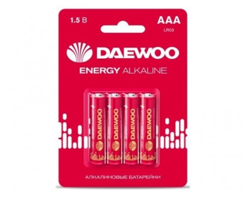 Батарейка AAA LR03 1,5V alkaline BL-4шт DAEWOO ENERGY