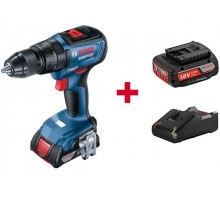 Аккум. ударная дрель-шуруповерт BOSCH GSB 18V-50 в чем. (18.0 В, 2 акк., 2.0 А/ч Li-Ion, 2 скор., 50 Нм, шурупы до 10 мм, сверление в металле до 13 мм