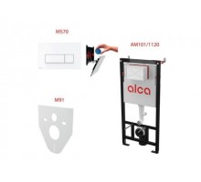 Инсталляционный сет 4 в 1 с кнопкой M570, Alca (Alcaplast)
