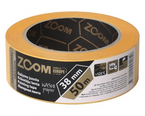 Лента малярная профессиональная 38ммх50м  PRECISION.ZOOM (оранжевая)