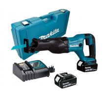 Аккум. сабельная пила MAKITA LXT DJR 186 RFE в чем. (18.0 В, 2 акк., 3.0 А/ч, Li-Ion, дерево до 255 мм, металл до 20 мм)