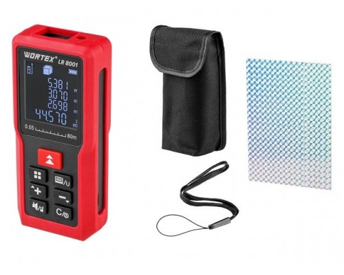 Дальномер лазерный WORTEX LR 8001 в кор. (0.05 - 80 м, +/- 2 мм/м,)