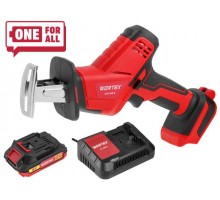 Аккум. сабельная пила WORTEX CSR 1018 E в чем. ALL1 XLT SET 18В, 1 акк., 2 Ач, дер. 100 мм (18 В, С АКБ (2.0 А/ч) И З/У, дерево до 100 мм, металл до 6
