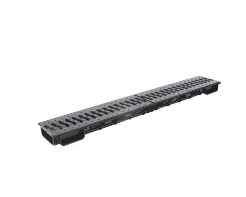 Лоток LITE 100 h56 с решеткой пластиковой, кл. А15 (металлик)), Ecoteck, РБ