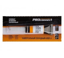 Клей универсальный секундный(3 г) на мульти-карте  (упак. 12 шт.) Proconnect