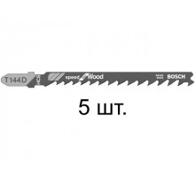 Пилка лобз. по дереву T144D (5 шт.) BOSCH (пропил прямой, грубый, быстрый рез)