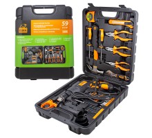 Набор инструментов с дрелью электрической,59пр.(220V,750W,0-2900об/мин),в кейсе