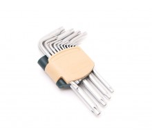 Набор ключей TORX Г-образных с отверстием,15пр.(Т6Н,T7H,T8H,T9H,Т10Н,Т15Н,Т20Н,Т25Н,Т27Н, Т30Н,Т40Н,Т45Н,Т50Н,Т55Н,Т60Н)в пластиковом держателе