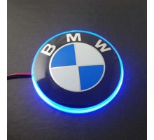 Значок с подсветкой 3D BMW BLUE 8,2см