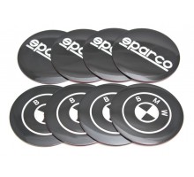 Наклейка на колпак 9см (SPARCO) (к-т 4шт)