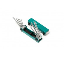 Набор ключей TORX складной, 8пр.(T9, T10, T15, T20, T25, T27, T30, T40)