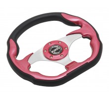 Руль спортивный JY9056L (black/red)