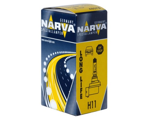 Автолампа H11 (55) PGJ19-2 LONG LIFE 12V NARVA