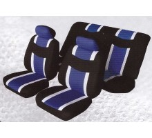 Чехлы на сидение 6пр BY-1304003B Black/blue